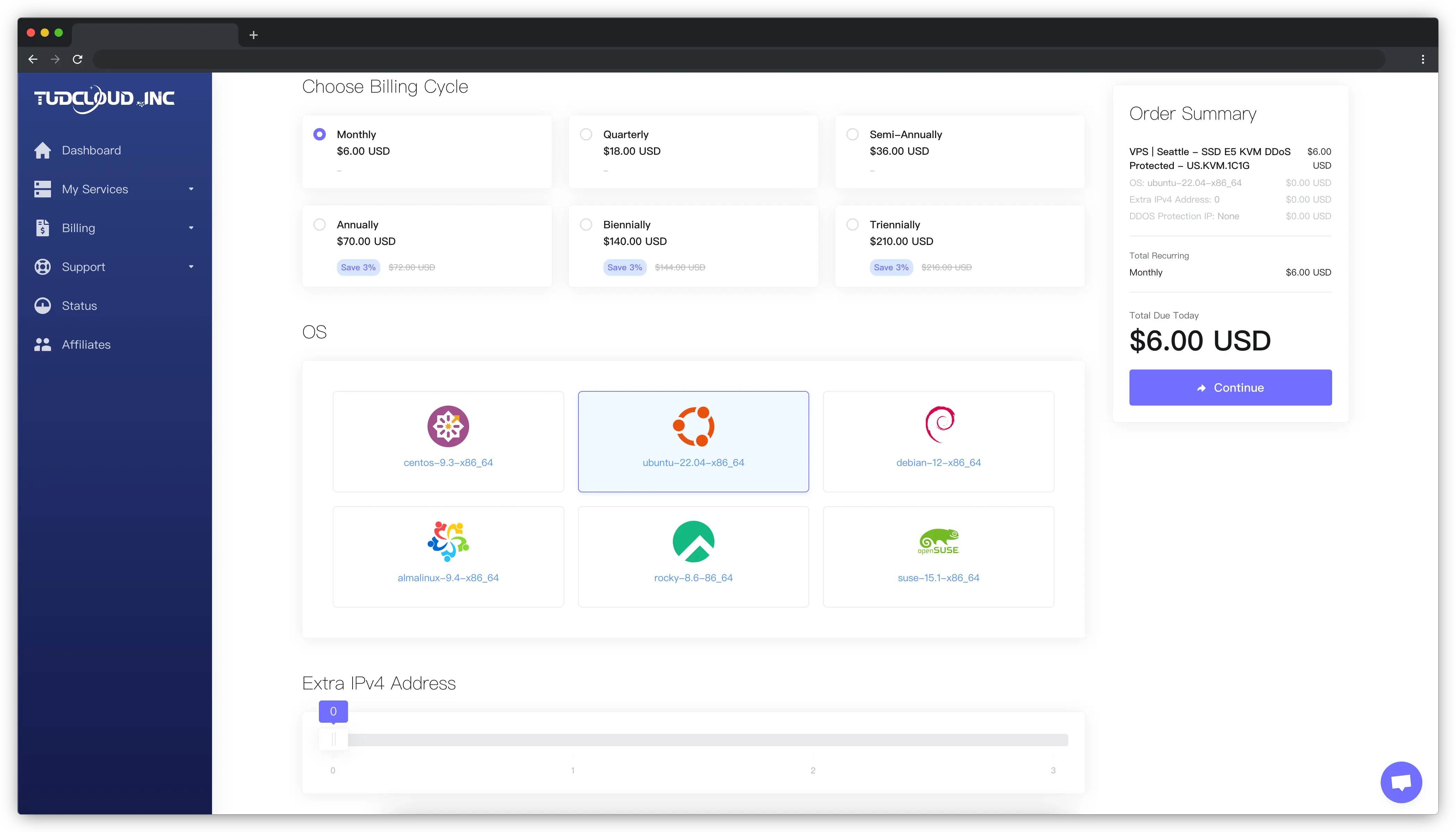 Hong Kong cloud server control panel | Hong Kong VPS control panel | US cloud server control panel | US VPS control panel